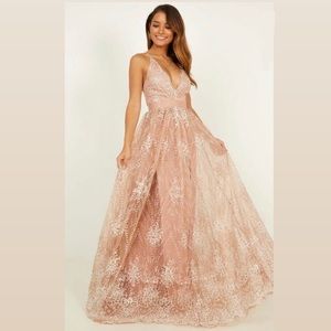 LUXXEL mauve prom dress size XXS